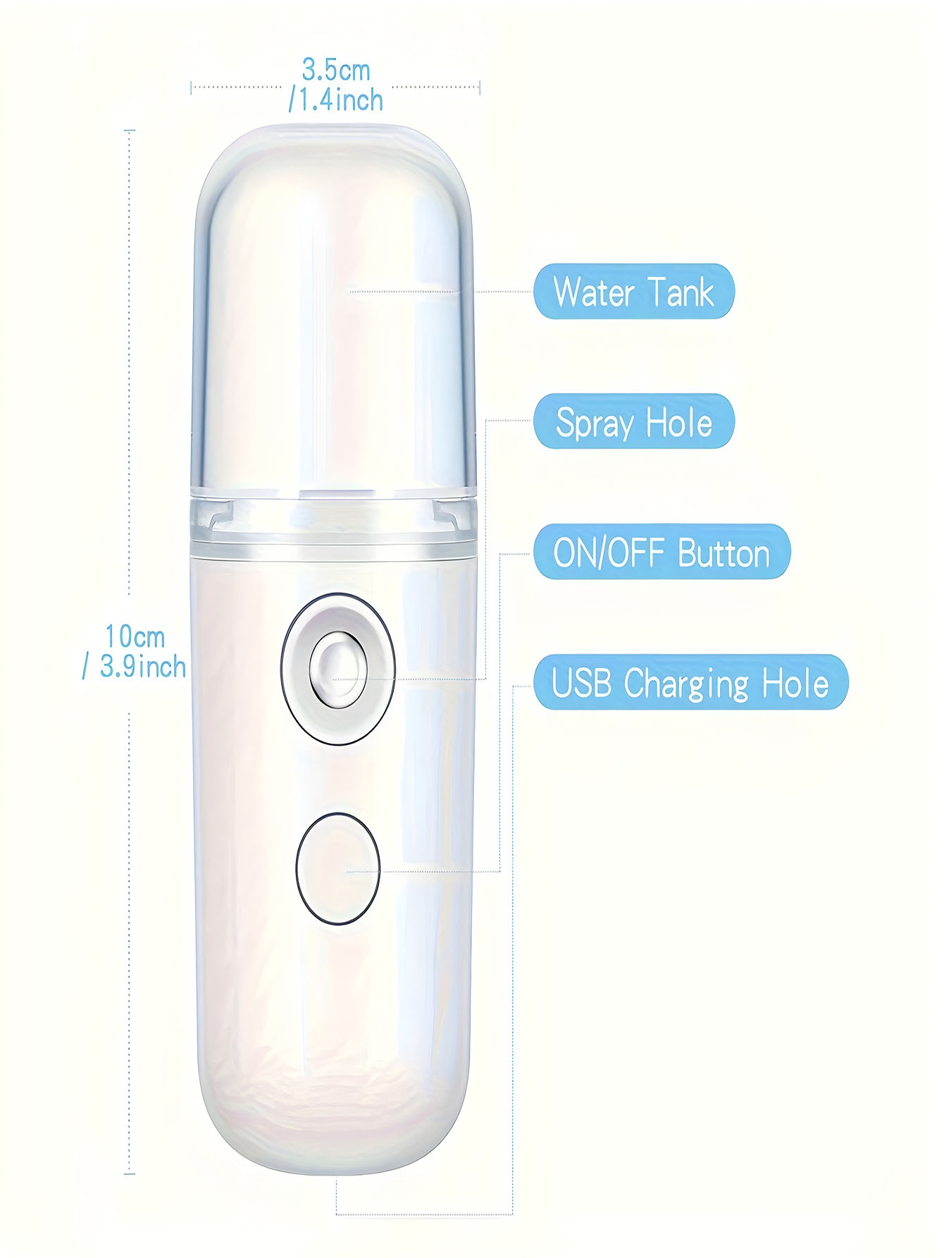 Face Steamer - Pulverizador Facial de niebla USB, humidificador,