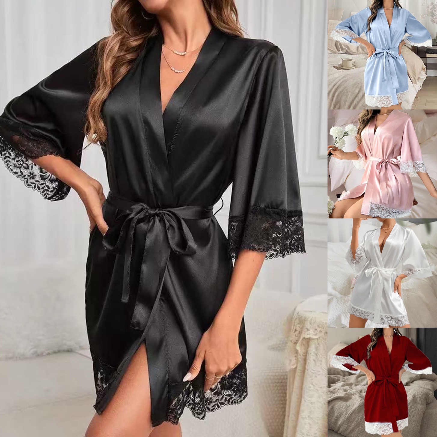 Bathrobe - Batas de novia europeas y americanas