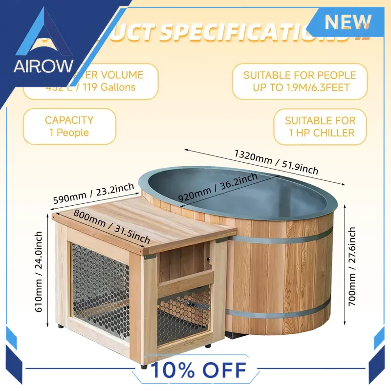 Bañera de Inmersión Fría de Ac - Spa Wellness Gym reseña y precio
