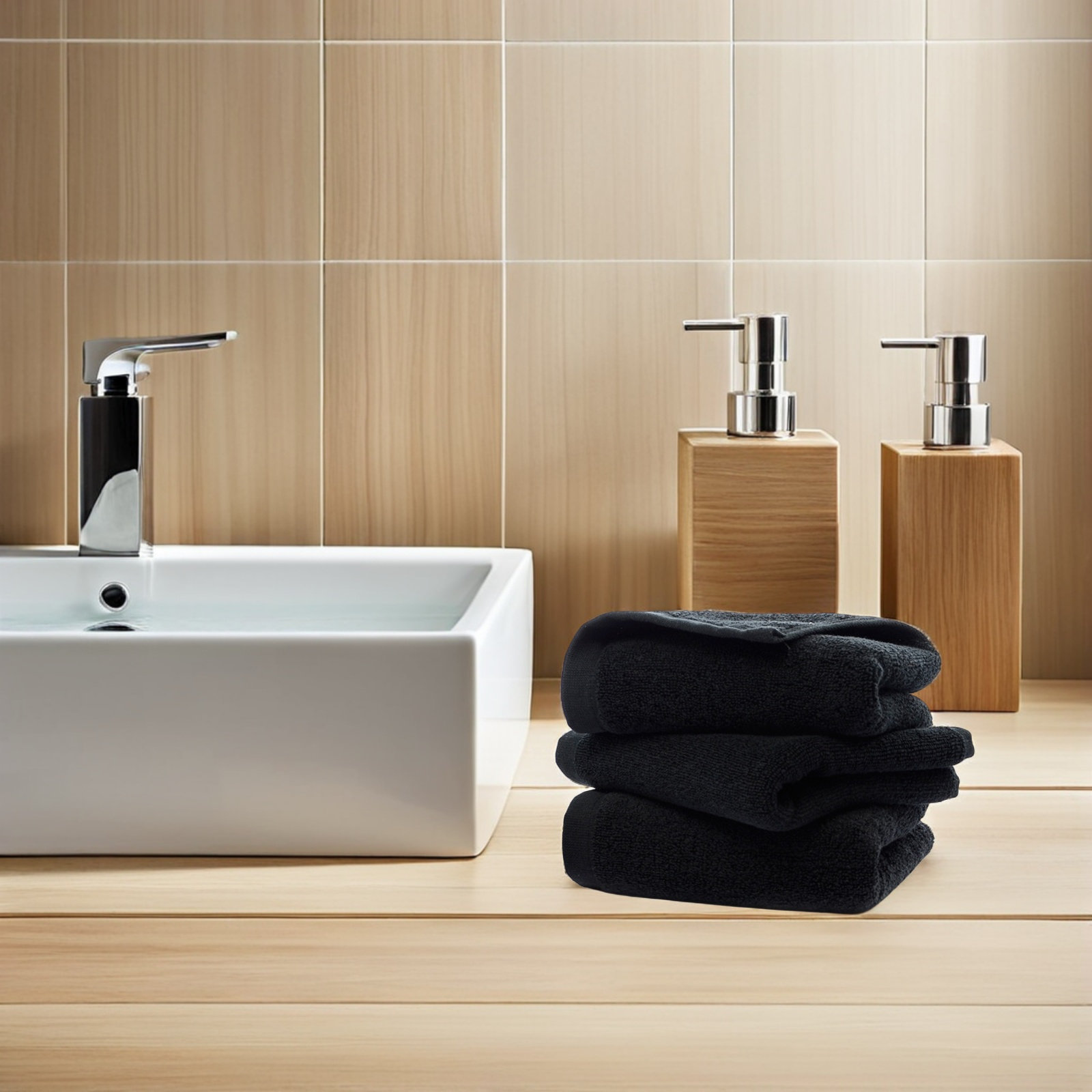 Toalla de Mano de Algodón Negr - Spa Towel reseña y precio