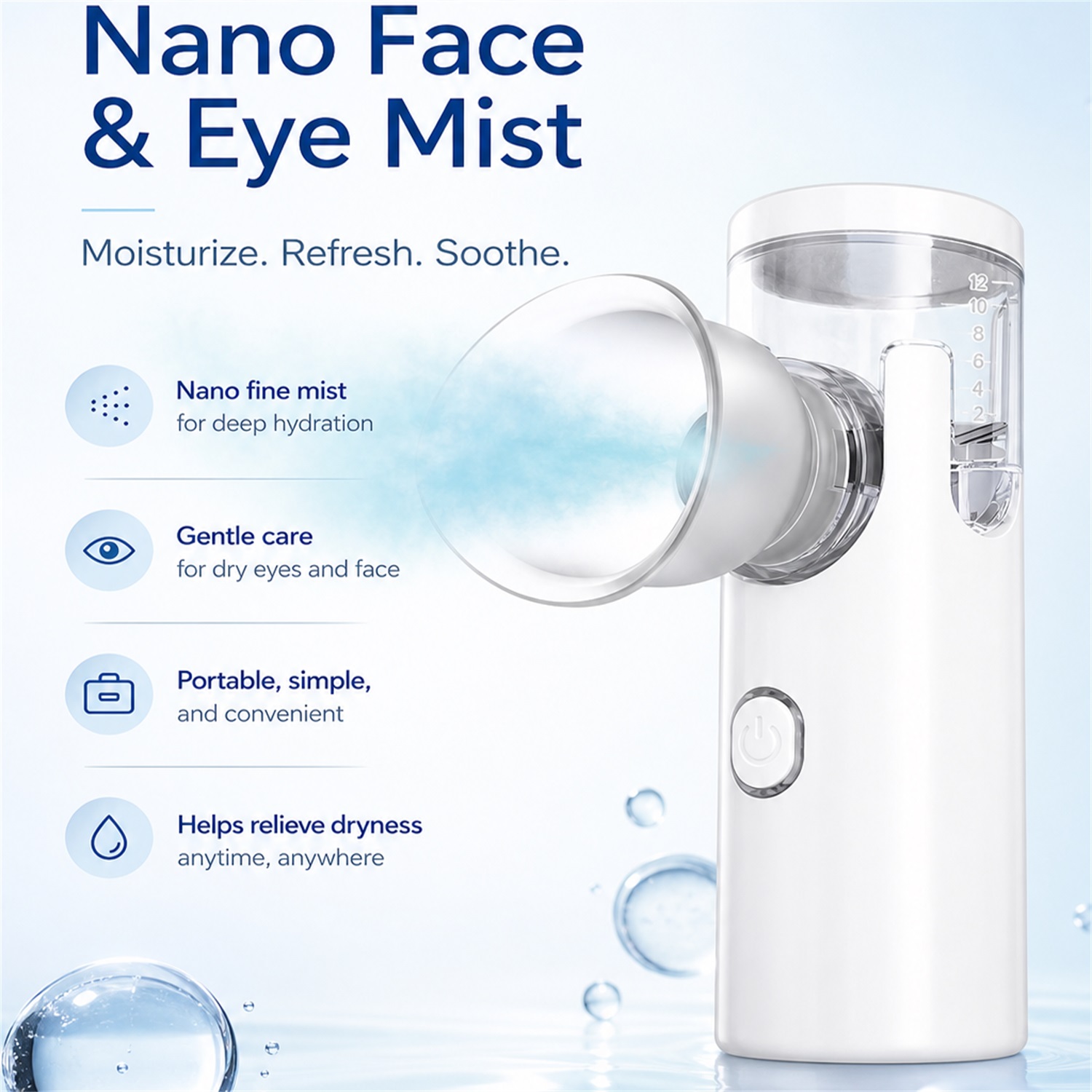 Humidificador Nano para Ojos,  - Face Steamer reseña y precio