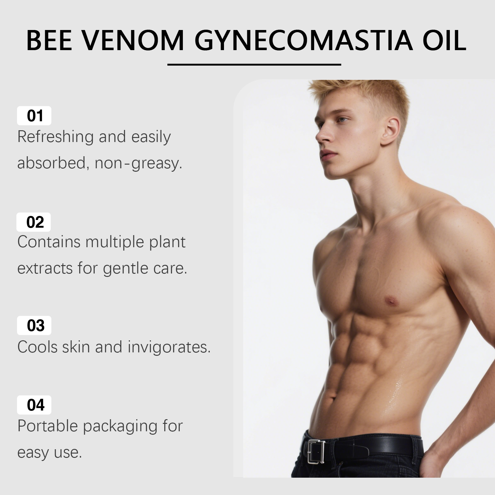 Aceite de ginecomastia de vene - Body Oil reseña y precio