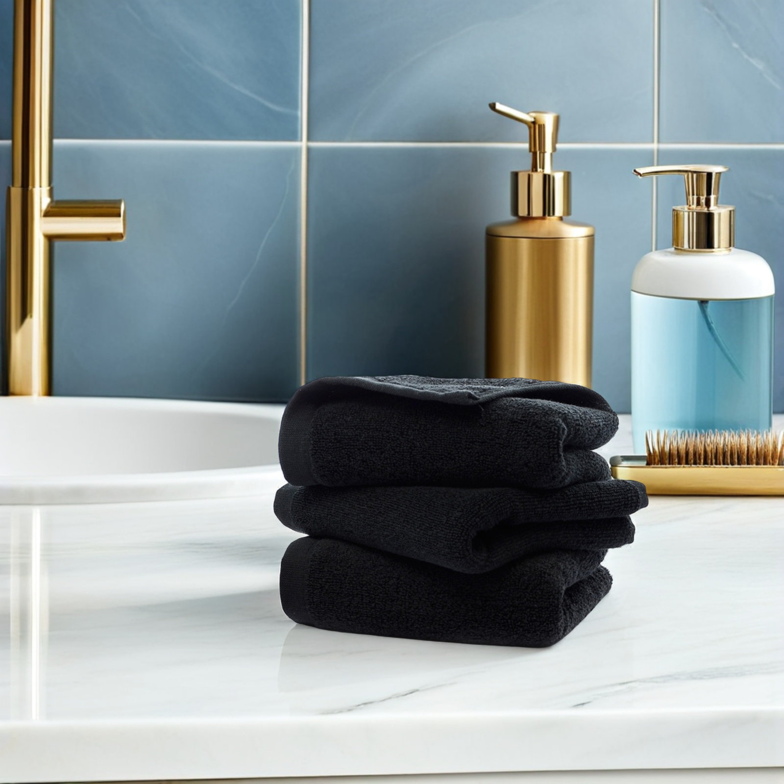 Toalla de Mano Negra de Algodó - Spa Towel reseña y precio