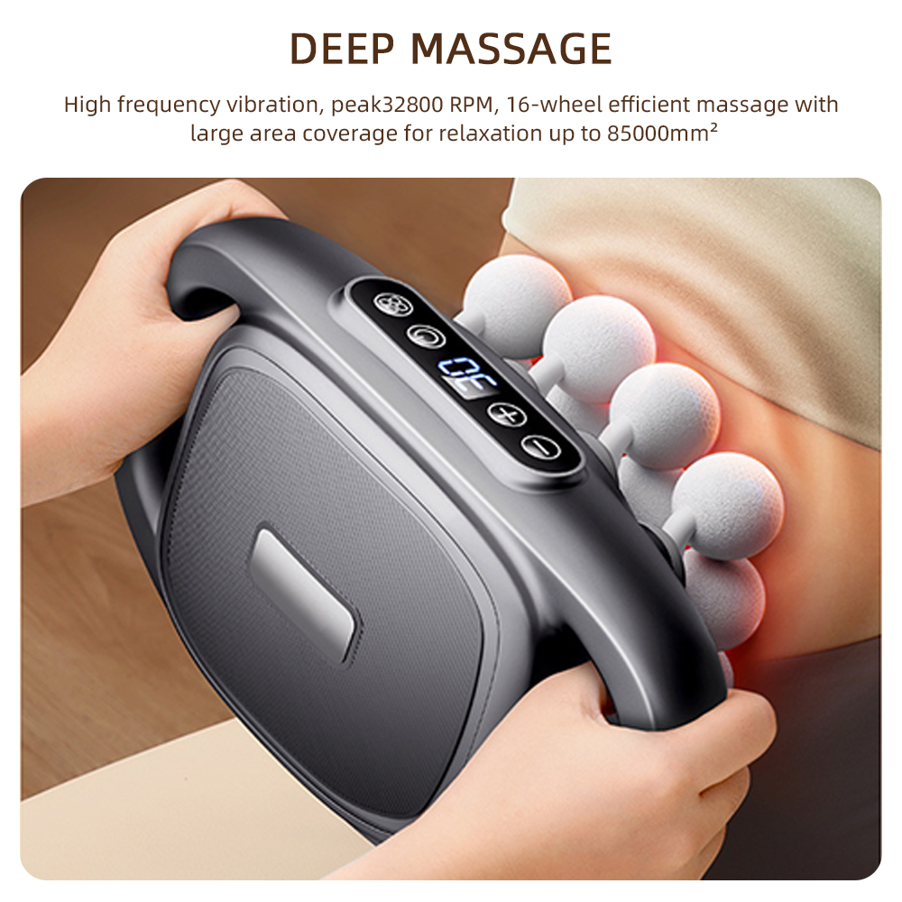 Pistola de Fascia de 16 cabeza - Massage Gun reseña y precio