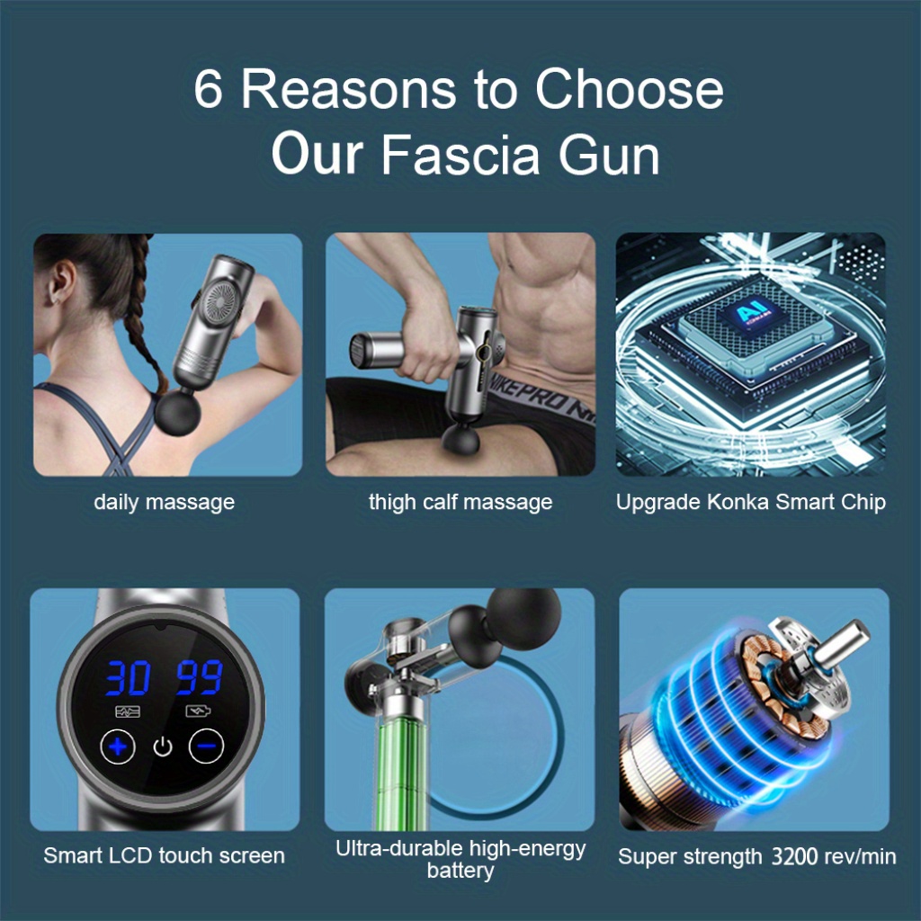 Pistola de masaje de 99 nivele - Massage Gun reseña y precio
