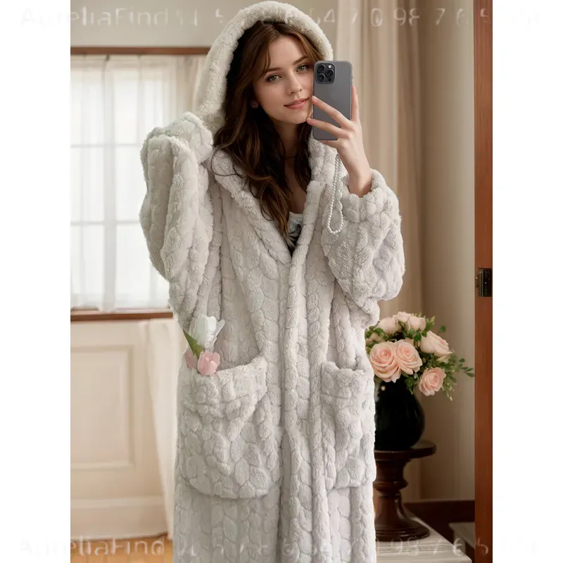Bata de franela para mujer, de - Bathrobe reseña y precio